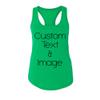 Just Customized Racer Back Tank for Ladies/Women Personalized with Your Photo and Text (Kelly Green, Large) view 1