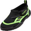 NORTY - Boys Skeletoe Aqua Water Shoes for Pool Beach, Surf, Snorkeling, Exercise Slip on Sock, Black, Lime 40993-12MUSLittleKid view 1