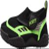 NORTY - Boys Skeletoe Aqua Water Shoes for Pool Beach, Surf, Snorkeling, Exercise Slip on Sock, Black, Lime 40993-12MUSLittleKid view 2