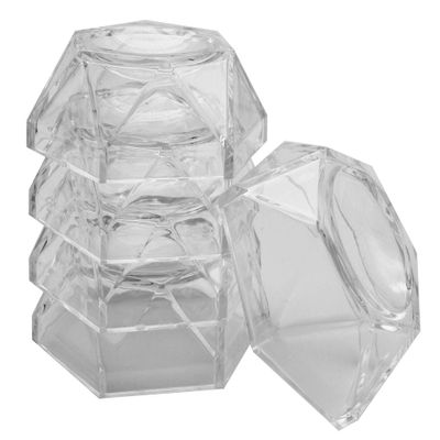 Sovenny 5 Pieces Acrylic Hexagon Display Stand Holder for Softball Golf Tennis Ball Baseball Marbles Egg Sphere Puzzle Balls (M)