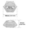 Sovenny 5 Pieces Acrylic Hexagon Display Stand Holder for Softball Golf Tennis Ball Baseball Marbles Egg Sphere Puzzle Balls (M) view 2