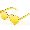 Maxdot Heart Shape Sunglasses Rimless Transparent Heart Glasses Party Favors (Transparent Yellow) view 1