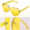 Maxdot Heart Shape Sunglasses Rimless Transparent Heart Glasses Party Favors (Transparent Yellow) view 3