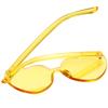 Maxdot Heart Shape Sunglasses Rimless Transparent Heart Glasses Party Favors (Transparent Yellow) view 4