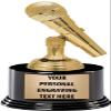 Crown Awards Microphone Trophies with Custom Engraving, 6.75" Personalized Gold Microphone Trophy On Deluxe Round Base 10 Pack view 1