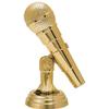 Crown Awards Microphone Trophies with Custom Engraving, 6.75" Personalized Gold Microphone Trophy On Deluxe Round Base 10 Pack view 2