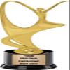 Crown Awards Dance Trophies with Custom Engraving, 7.25" Personalized Contemporary Dancer Trophy On Deluxe Round Base 10 Pack view 1