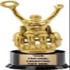 Crown Awards Wheelchair Sports Trophies with Custom Engraving, 7.25" Personalized Wheelchair Sports Trophy On Deluxe Round Base 5 Pack Prime view 1