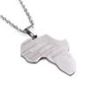 Africa Map Flag Pendant Chain African Maps Jewelry With Country Flags (Silver 7) view 1