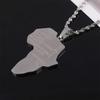 Africa Map Flag Pendant Chain African Maps Jewelry With Country Flags (Silver 7) view 2