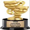 Crown Awards Drama Trophies with Custom Engraving, 7.25" Personalized Gold Drama Masks Trophy On Deluxe Round Base 50 Pack Prime view 1