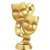 Crown Awards Drama Trophies with Custom Engraving, 7.25" Personalized Gold Drama Masks Trophy On Deluxe Round Base 50 Pack Prime view 2