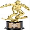 Snowboarding Trophies with Custom Engraving, 7.25" Personalized Snowboard Cruiser Trophy On Deluxe Round Base 20 Pack Prime view 1