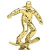 Snowboarding Trophies with Custom Engraving, 7.25" Personalized Snowboard Cruiser Trophy On Deluxe Round Base 20 Pack Prime view 2