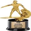 Crown Awards Surfing Trophies with Custom Engraving, 7.25" Personalized Male Surfer Trophy On Deluxe Round Base 50 Pack view 1
