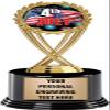 Crown Awards 4th of July Trophies with Custom Engraving, 7.25" Personalized Fourth of July Patriotic Holiday Trophy On Deluxe Round Base 10 Pack Prime view 1