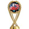 Crown Awards 4th of July Trophies with Custom Engraving, 7.25" Personalized Fourth of July Patriotic Holiday Trophy On Deluxe Round Base 10 Pack Prime view 2