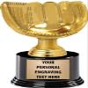 Crown Awards Baseball Trophies with Custom Engraving, 6.75" Personalized Gold Baseball Glove Trophy On Deluxe Round Base 10 Pack view 1
