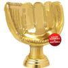 Crown Awards Baseball Trophies with Custom Engraving, 6.75" Personalized Gold Baseball Glove Trophy On Deluxe Round Base 10 Pack view 2
