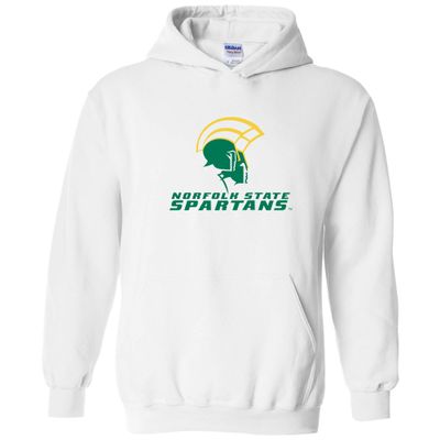 AH02 - Norfolk State Spartans Primary Logo Hoodie - X-Large - White