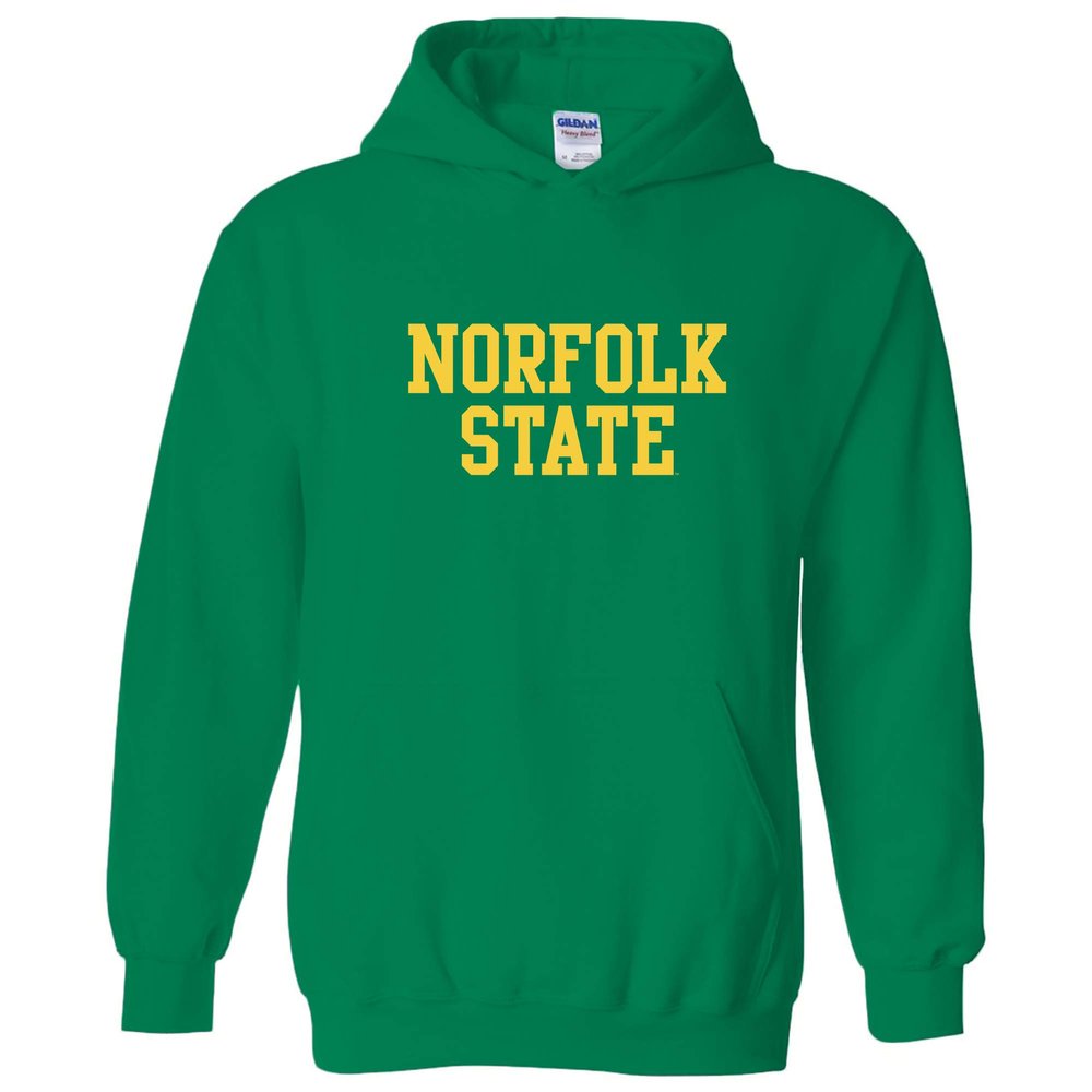 AH01 - Norfolk State Spartans Basic Block Hoodie - X-Large - Irish Green