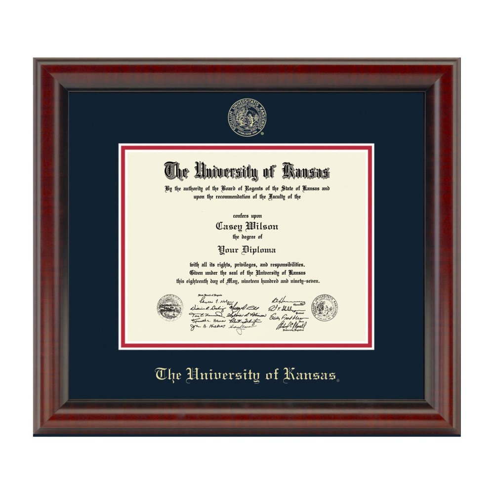 M. LA HART University of Kansas PhD Diploma Frame, the Fidelitas