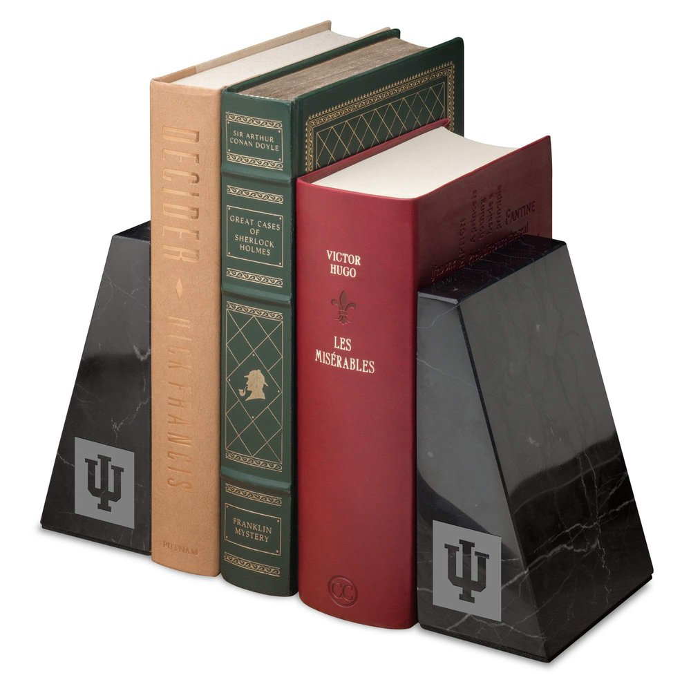 Indiana University Marble Bookends by M.LaHart