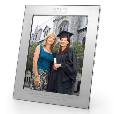 M. LA HART Boston University Polished Pewter 8x10 Picture Frame