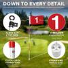 KINGTOP 6ft Golf Flagstick Pro, Portable Five-Section Design for Backyard Practice Putting Green, Driving Range Golf Pin Flag Hole Cup Set, Gift Idea, 2-Pack view 3