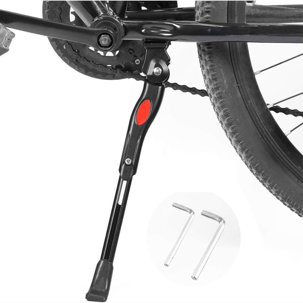 Adjustable Bike Kickstand with 2 Allen Hexagon Wrenches, Bicycle Kickstand for 22" 24" 26" 28"Bike