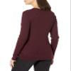 Amazon Essentials Women's Lightweight Long-Sleeve Cable Crewneck Sweater (Available in Plus Size), Burgundy, Medium view 3