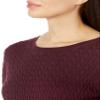 Amazon Essentials Women's Lightweight Long-Sleeve Cable Crewneck Sweater (Available in Plus Size), Burgundy, Medium view 4