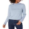 Amazon Essentials Women's Lightweight Mockneck Sweater (Available in Plus Size), Indigo Blue Heather, Medium view 1