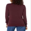 Amazon Essentials Women's Long-Sleeve Lightweight Crewneck Sweater (Available in Plus Size), Burgundy, 1X view 3