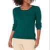 Amazon Essentials Women's Lightweight Long-Sleeve Cable Crewneck Sweater (Available in Plus Size), Dark Green, XX-Large view 1