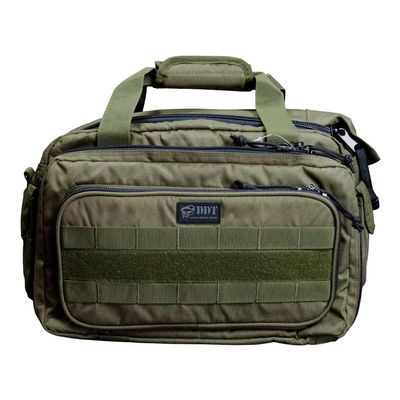 DDT VETERAN OWNED AND OPERATED Ranger 2 Pistol Padded Range Bag, 1000D, Locking Zippers, Color OD Green