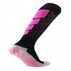 PreSox Unisex Sports Thicken Cushion Knee High Socks with Rubber Dots for Baseball/Soccer/Futbol Shinguards (BLK ROSE) view 1