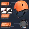 67i Bike Helmet for Adults & Kids 8-14 - Adjustable L (22.83-23.82) Lightweight Ventilated Cycling Helmets with 11 Vents (Orange) view 4