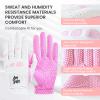 Amy Sport Womens Golf Glove 2 Pack Golf Gloves Women Right Handed Golfer Left Hand Ladies Rain Grip All Weather Pink Size Small Medium Large XL (Large, Worn on Right Hand) view 3