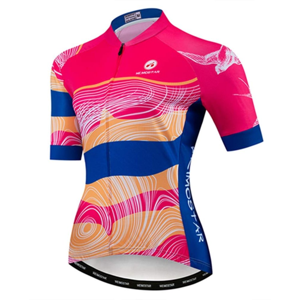 Cycling Jersey Women's Bike Jersey MTB Shirts Bicycle Shirt Team Racing Tops Pink