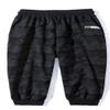 Mr.Stream Men's Lounge Printed Capri 3/4 Cropped Camouflage Cotton Casual Board Basketball Shorts 6XL Black view 2