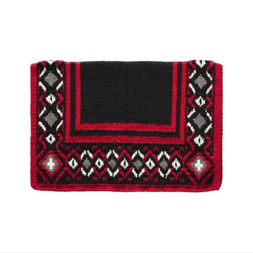 Tough 1 Diamond Design Saddle Pad Red/Black