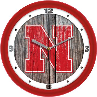SunTime Nebraska Cornhuskers - Weathered Wall Clock