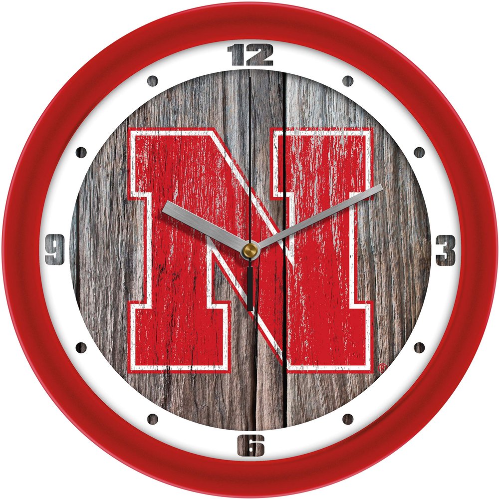 SunTime Nebraska Cornhuskers - Weathered Wall Clock