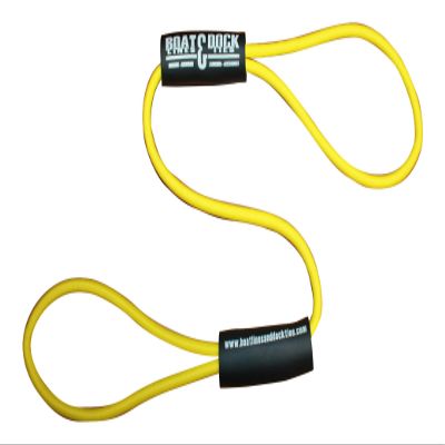 Boat Lines & Dock Ties Basic Bungee Boat Dock Ties with Floats (Yellow, 60"-2 Pack)