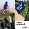 Caddie Buddy American Flag Golf Cart Flag Holder/Mount (USA Flag) view 2