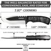 OERLA TAC DE-0014 Fixed Blade Outdoor Duty Knife 420HC Stonewashed Stainless Steel Field Knife Straight Camping Knife with G10 Handle Waist Clip EDC Kydex Sheath (Black) view 2