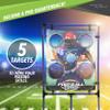 Sport Squad Target Toss Game Set - Choose Either Football Toss or Baseball Toss - Portable Indoor or Outdoor Design for Cookouts, Tailgates, or Backyard Fun - Includes 4 Balls - Easy Assembly, Multi view 3