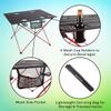 Camp Table - Outdoor Folding Table with 4 Cupholders and Carrying Bag for Camping, Beach, Picnic, Sporting Events, and More by Wakeman Outdoors view 3