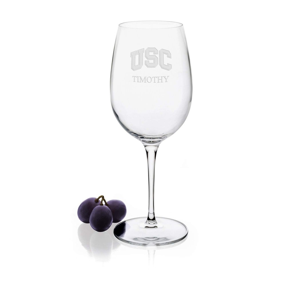 M. LA HART University of Southern California Red Wine Glasses - Set of 4